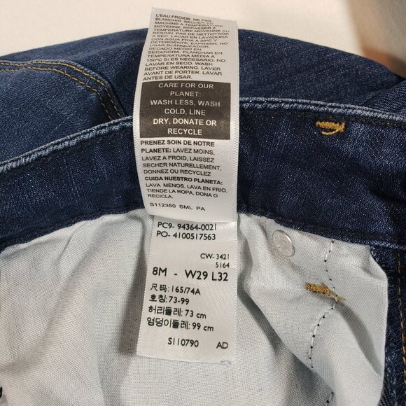 Signature Levi's Strauss Mid-Rise Bootcut Women's Zip Blue Jean 8M W29 L32 - Picture 5 of 8